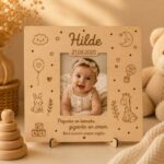 Marco de madera personalizado para bebé