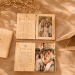 Marco libro de madera personalizado con grabado láser