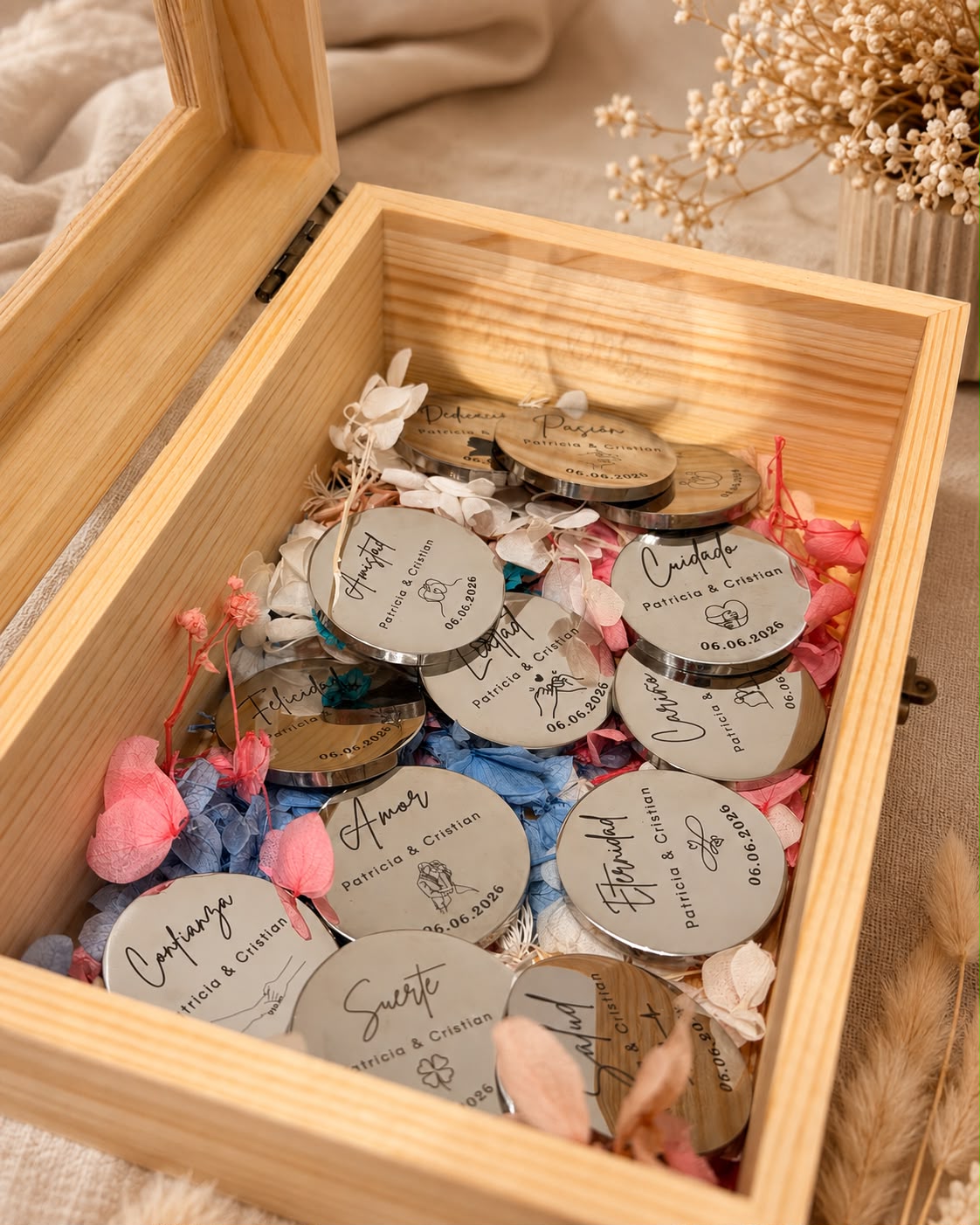 Arras Arras de boda personalizadas con palabras especiales - Imagen 1