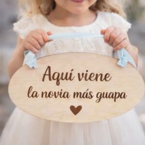 Cartel para Paje Personalizado A4 con Cinta de Color - Imagen 3