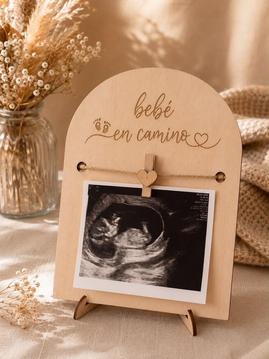 Portafotos bebé en camino Portafotos “Bebé en camino” personalizado - Imagen 1