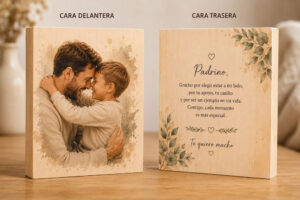 Foto impresa en madera padrinos - Imagen 2